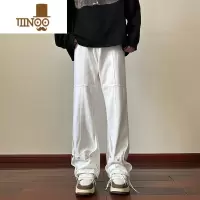 YANXU设计感裤子男士美式高街vibe牛仔裤宽松直筒潮牌痞帅休闲裤