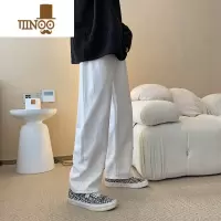 YANXU潮牌百搭牛仔裤男宽松复古春季直筒裤长裤韩版潮流ins休闲九分裤
