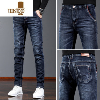YANXU夏季薄款牛仔裤男士修身小脚广州新塘镇2023年新款休闲长裤子