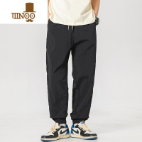 YANXU男士速干裤军绿色裤子男款夏季长裤束脚裤冰丝裤休闲裤男裤ins潮