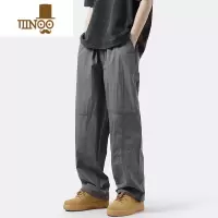 YANXU日系复古机能户外速干男女宽松百搭束脚裤潮流直筒抽绳工装休闲裤