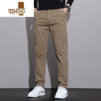 YANXU秋季新款休闲裤男直筒修身轻奢商务长裤男士潮流百搭纯色裤子