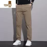YANXU秋季新款休闲裤男直筒修身轻奢商务长裤男士潮流百搭纯色裤子