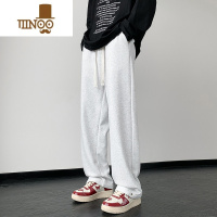 YANXU休闲裤男2023年新款潮牌卫裤痞帅感直筒男款运动长裤子