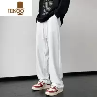 YANXU休闲裤男2023年新款潮牌卫裤痞帅感直筒男款运动长裤子