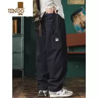 YANXU日系潮牌山系机能工装裤男秋季裤子宽松直筒休闲裤美式复古伐木裤