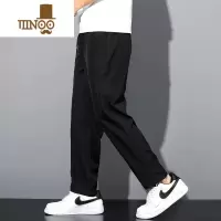 YANXU锦纶冰丝裤子男休闲裤宽松直筒九分裤卫裤男士运动长裤夏季薄西裤