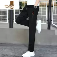 YANXU秋季运动裤男士裤子宽松男裤加绒直筒裤装帅气学生休闲裤长裤