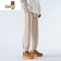 YANXU直筒裤子男款宽松阔腿运动卫裤男生休闲长裤小脚美式高街潮