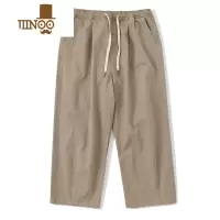 YANXUGBOY日系纯色工装裤男潮牌ins百搭直筒裤潮流宽松基础款休闲长裤