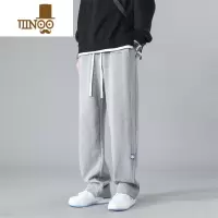 YANXU美式卫裤男2023新款直筒宽松工装运动裤阔腿男生休闲长裤子