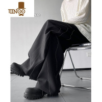 YANXU裤子男夏季薄款感痞帅阔腿西裤美式高街潮牌宽松直筒休闲长裤