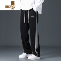 YANXU男士百搭直筒休闲裤时尚潮牌美式运动长裤男生新款痞帅卫裤