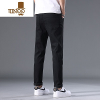 YANXU款牛仔裤男士宽松直筒长裤子男2023秋季潮流弹力修身休闲男裤