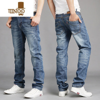 YANXU男士牛仔裤秋季新款直筒宽松裤子男款男裤2023休闲裤男装长裤