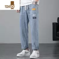 YANXU工作服焊工裤子男耐磨耐脏防烫宽松电焊牛仔劳保裤子工人工地加厚