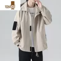 YANXU日系外套男士宽松休闲户外运动连帽冲锋衣潮牌工装开衫夹克