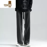 YANXUHuiTouLv潮牌牛仔裤男生夏季薄款直筒裤宽松显瘦美式阔腿休闲长裤