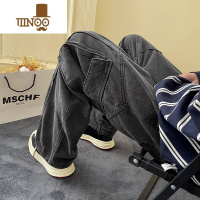 YANXU2022工装牛仔裤男直筒日系复古高街美式休闲bf痞帅宽松长裤子