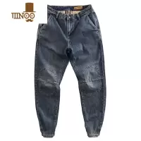 YANXU干活穿的裤子男耐磨建筑工人工地牛仔工作服宽松大码裤劳保裤
