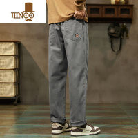 YANXU裤子男款2023潮牌宽松直筒工装长裤男士美式宽松阔腿休闲裤