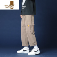 YANXU工装裤男款直筒宽松阔腿裤美式潮牌复古青少年休闲长裤子男