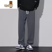 YANXU美式高街休闲长裤子男款宽松直筒拖地阔腿裤潮流垂感运动卫裤