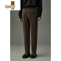 YANXU[]垂感直筒休闲裤男肌理纹感男士裤子宽松小西裤