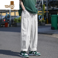 YANXU卡其色日系cityboy工装裤子男秋季新款宽松直筒阔腿裤潮牌休闲裤