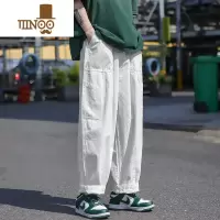 YANXU卡其色日系cityboy工装裤子男秋季新款宽松直筒阔腿裤潮牌休闲裤