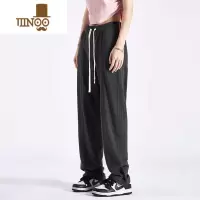 YANXU美式高街垂感宽松阔腿裤潮牌男女复古大码休闲直筒运动长裤子