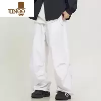 YANXU美式vibe复古工装裤男夏季薄款ins宽松直筒阔腿裤显瘦束脚休闲裤