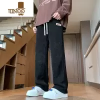 YANXU灯芯绒潮牌男士休闲长裤运动痞帅2023新款潮流美式直筒男生