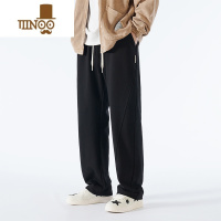 YANXU直筒阔腿裤运动裤子男休闲长裤款宽松大码垂感美式高街百搭