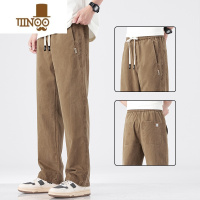 YANXU秋季直筒裤子男款夏季男士夏款卡其色工装美式休闲长裤男
