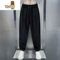 YANXU冰丝垂感西裤男夏天凉感宽松哈伦休闲裤纯色夏季男生九分裤男款