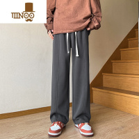 YANXU美式秋款运动裤男直筒宽松垂坠感卫裤高街拖地阔腿休闲裤子青少年