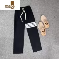 YANXU四道杠直筒裤男夏季新款休闲裤网红同款ins百搭潮牌情侣宽松裤子