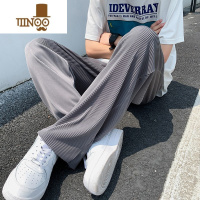 YANXU冰丝裤子男夏季薄款潮牌百搭痞帅运动宽松直筒大码垂感阔腿休闲裤