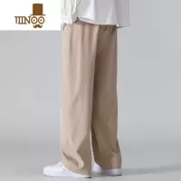 YANXU夏季薄款宽松冰丝裤子男直筒垂感西裤男生运动速干裤阔腿休闲长裤