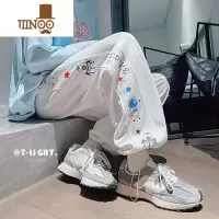 YANXU青少年卫裤男孩秋季高中学生宽松休闲裤初中生运动裤潮帅气长裤子