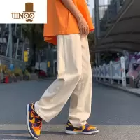 YANXU欧美高街夏季裤子男秋季2023新款潮流宽松直筒休闲裤潮牌阔腿长裤