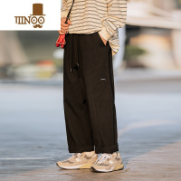 YANXU男士休闲裤夏季薄款直筒宽松日系工装裤青少年潮牌男生长裤子