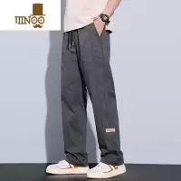 YANXU休闲裤男士夏季宽松直筒阔腿长裤2023新款潮牌男款工装裤子男
