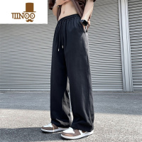 YANXU日系复古休闲长裤男潮牌高街宽松直筒运动裤垂感潮流百搭阔腿裤子