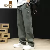 YANXU直筒休闲裤男士款宽松阔腿2023新款哈伦裤子男裤秋季