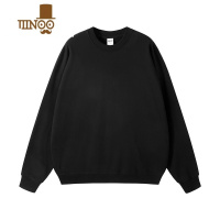 YANXU 400g毛圈宽松套头纯色圆领卫衣男基础款ins