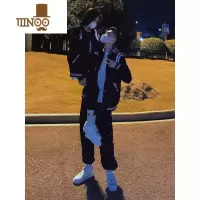 YANXU美式拼接棒球服外套男潮牌宽松学院风设计感情侣装夹克上衣