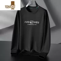 YANXU秋季无帽圆领卫衣男大码宽松圆领套头打底衫上衣休闲潮流长袖T恤