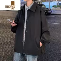 YANXU外套男士ins潮牌港风翻领工装青少年长袖宽松男款夹克上衣